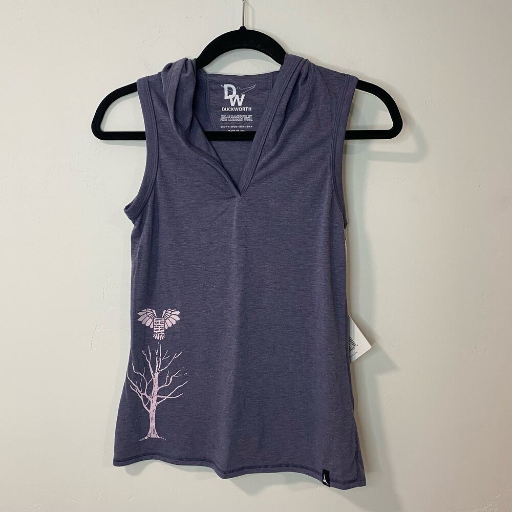 Duckworth Women's Purple Sleeveless Hooded Tank